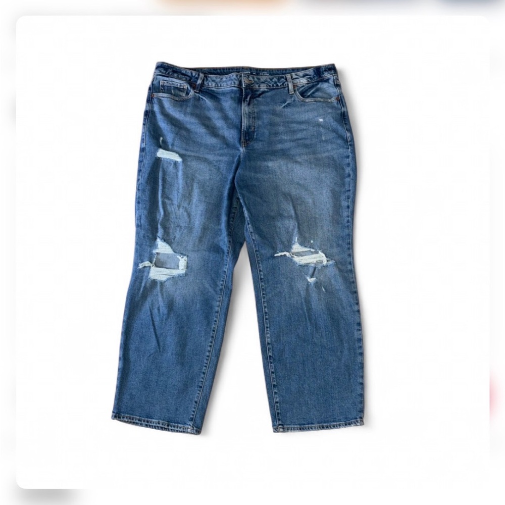 Old Navy High Rise OG Loose Distressed Jeans Size 24 NWT